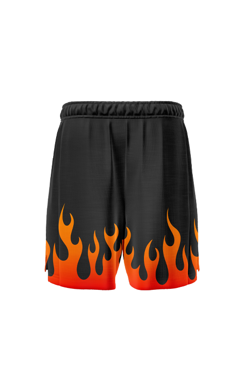 Shorts-Black-Fire-Back