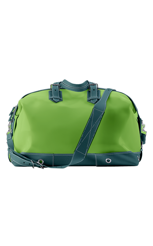 Custom-Duffle-Bags-Light-Green-Back