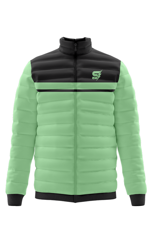 Puffer-Jacket-Light-Green-Front