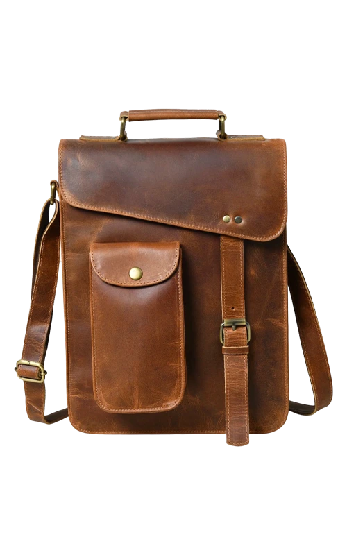 Leather-Backpack-light-brown-front