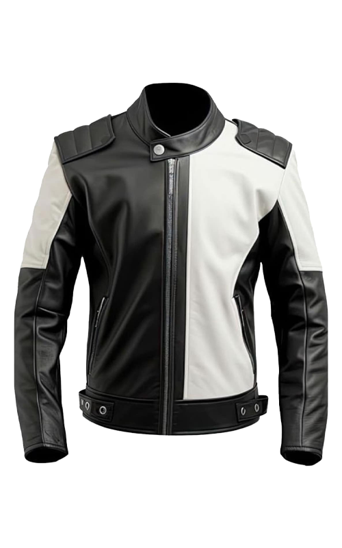 Leather-Jackets-White-black-front