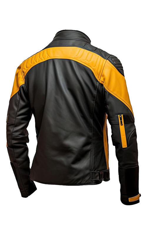 Leather-Jackets-Yellow-black-back