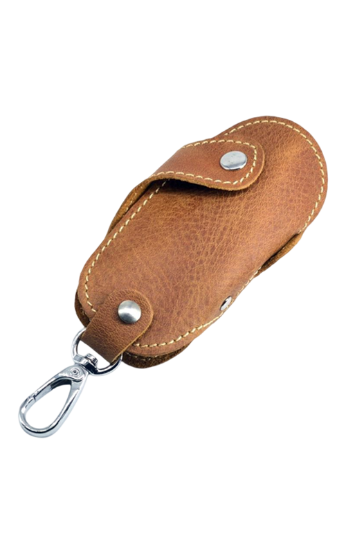 Leather-keychain-brown