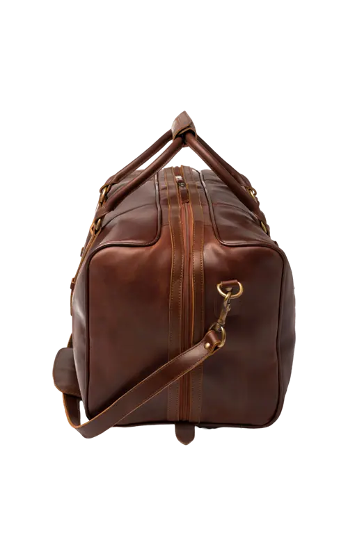 Leather-Duffle-Bags-Brown-sideview