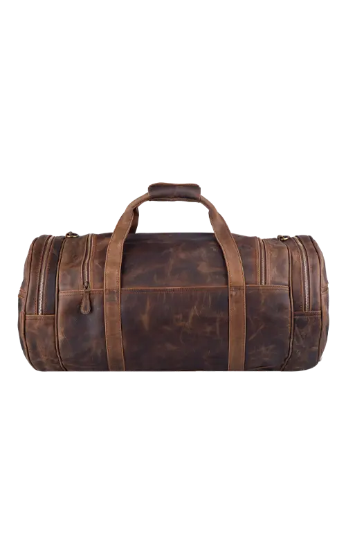 Leather-Duffle-Bags-Darkbrown-front