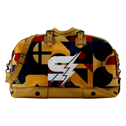 Custom-Duffle-Bags-Yellow-Front-Side