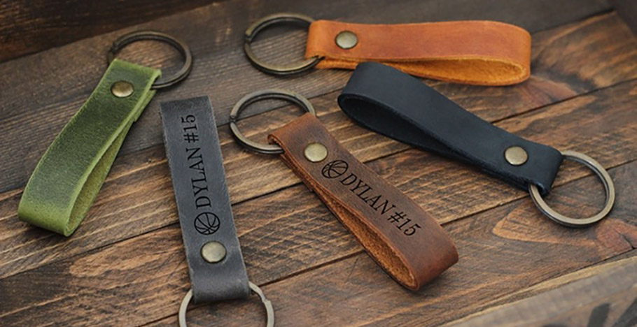 Athletes-and-sports-leather-keychain