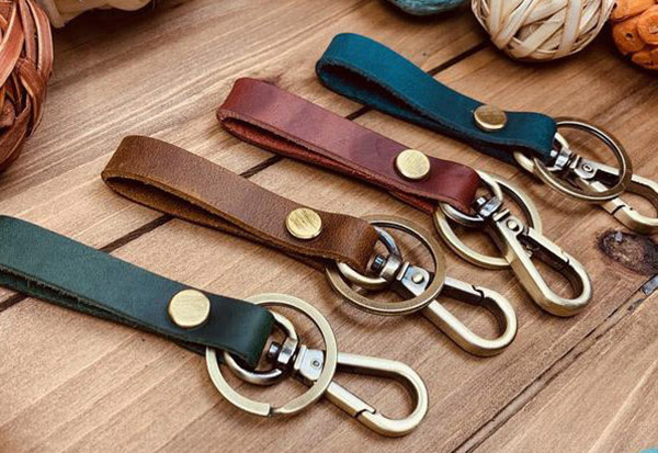 leather keychain