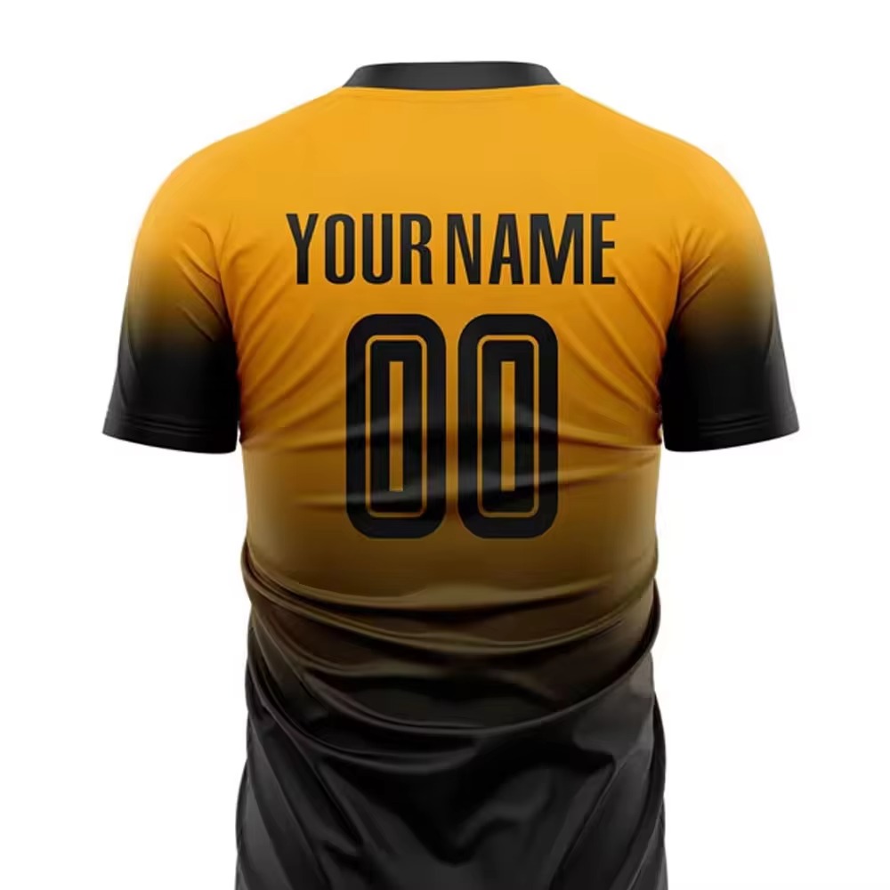 Custom athletic soccer uniforms with modern team jersey design