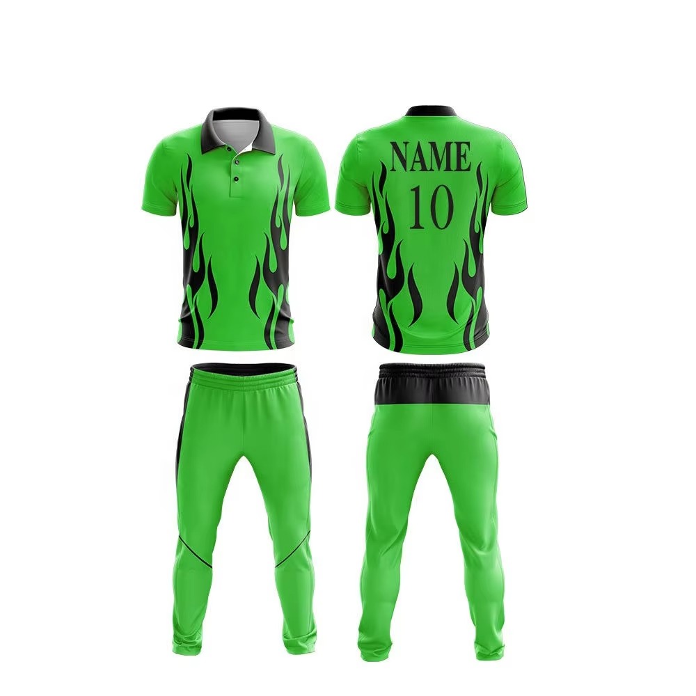 Custom Sublimated Cricket Uniforms multiple color cricket kits including yellow white and black team designs