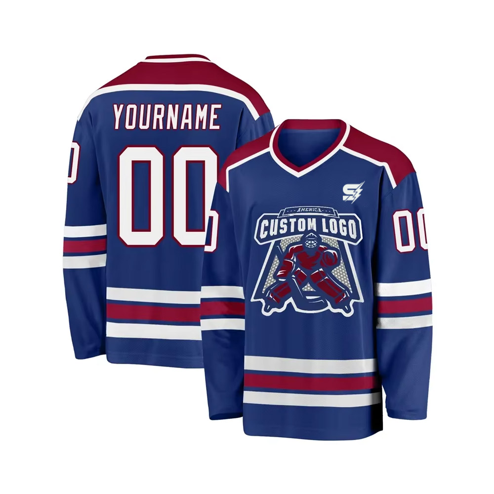 Custom Ice Hockey Practice Jerseys collection showing multiple jersey designs in different colors and team styles