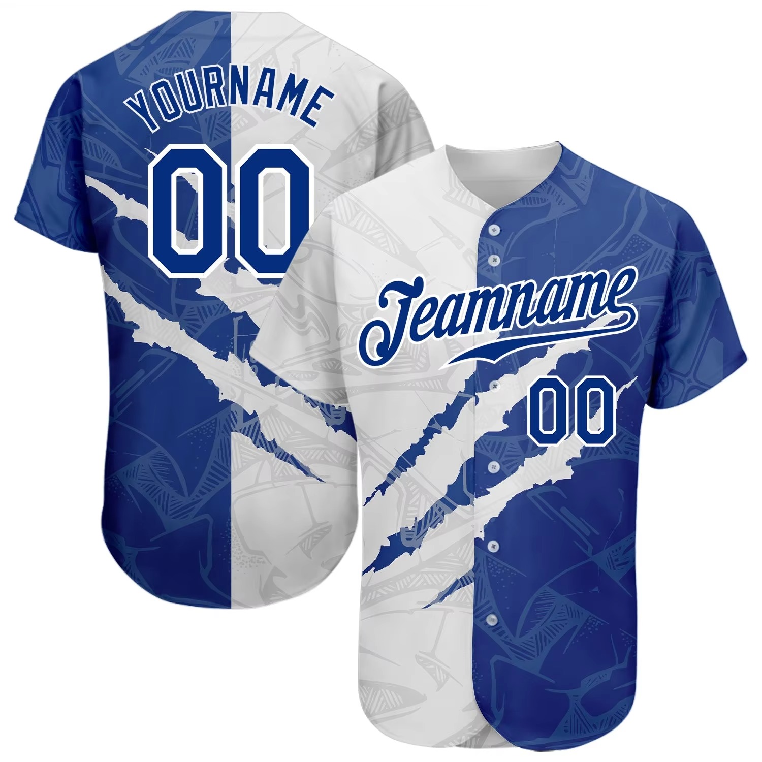 Custom sublimated baseball uniforms with modern team design