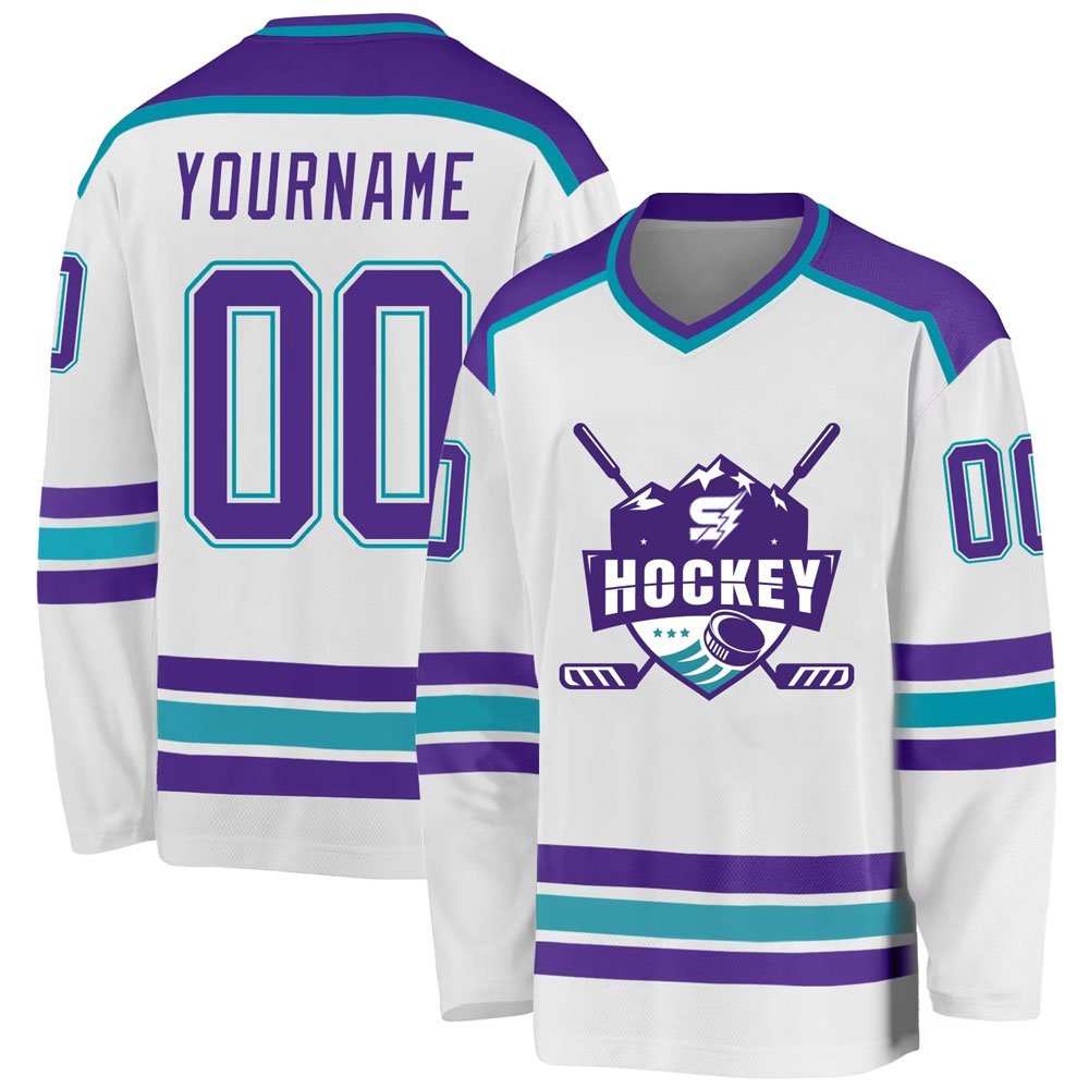 Custom Youth Ice Hockey Jerseys colorful team jersey collection in green purple yellow and red designs