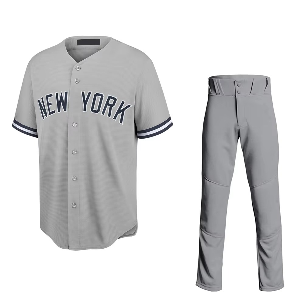 Custom youth baseball uniform set with jersey and matching pants in professional team design