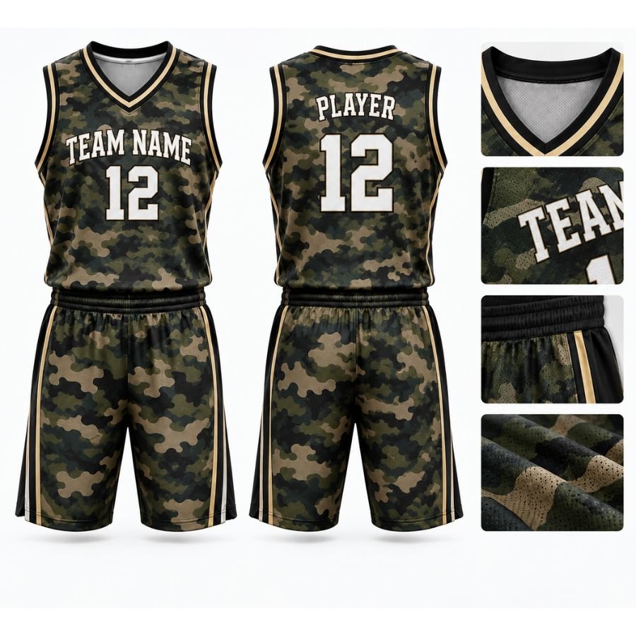 camo basketball uniform